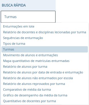 Campo de Busca Rápida com lista pré-carregada para serem selecionadas